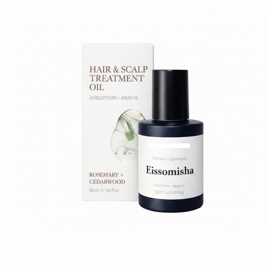 Eissomisha Hair & Scalp Treatment Oil, 50 mL bottle with branded box