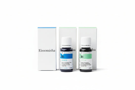 Eissomisha Unwind & Reset Essential Oil Trio with three 10 mL bottles