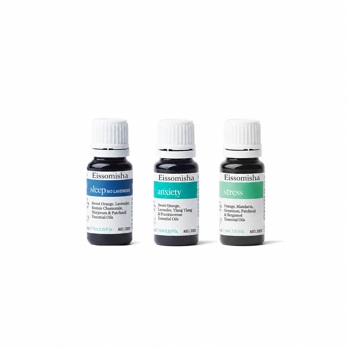 Eissomisha Unwind & Reset Essential Oil Trio — 3 × 10 mL